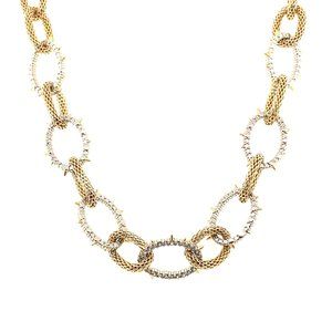 Alexis Bittar Crystal & Mesh Chain Link Necklace